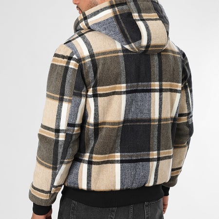 LBO - Jass Hoody Zipper Ruit 1820 Wit Beige Marineblauw