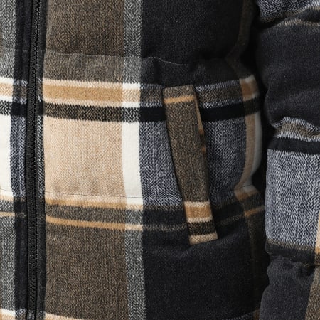 LBO - Doudoune A Carreaux 1814 Beige Gris