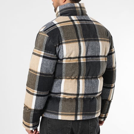 LBO - Doudoune A Carreaux 1814 Beige Gris