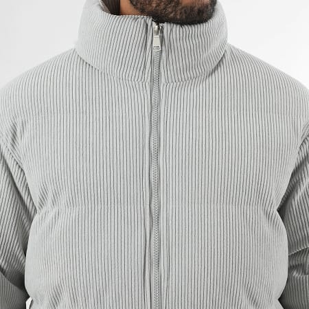 LBO - Doudoune Velours Côtelé 1957 Gris Clair