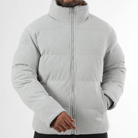 LBO - Doudoune Velours Côtelé 1957 Gris Clair