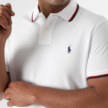 Polo Ralph Lauren - Polo Manches Courtes Custom Slim Original Player Blanc