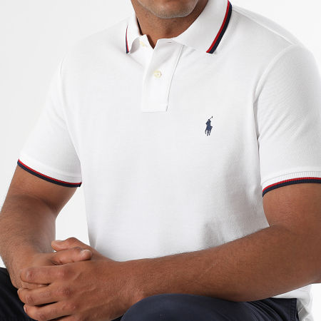 Polo Ralph Lauren - Polo Manches Courtes Custom Slim Original Player Blanc