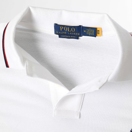 Polo Ralph Lauren - Polo Manches Courtes Custom Slim Original Player Blanc
