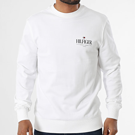 Tommy Hilfiger - Sweat Crewneck Hilfiger Stacked 9376 Blanc