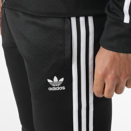 Adidas Originals Tute Adidas Nere Tuta Da Ginnastica A Righe Nere