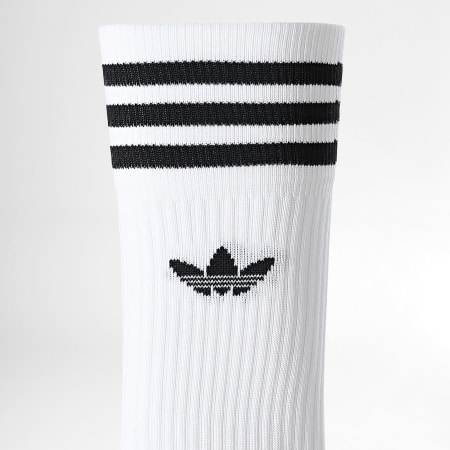 Adidas Originals - Lot De 6 Paires De Chaussettes 3 Stripes Crew JV7410 Blanc