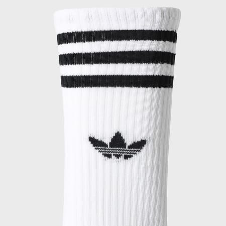 Adidas Originals - Lot De 3 Paires De Chaussettes 3 Stripes High Crew JV7416 Blanc