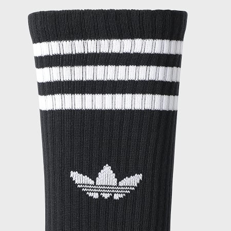 Adidas Originals - 3 paar 3 Stripes hoge crew sokken JV7417 Zwart