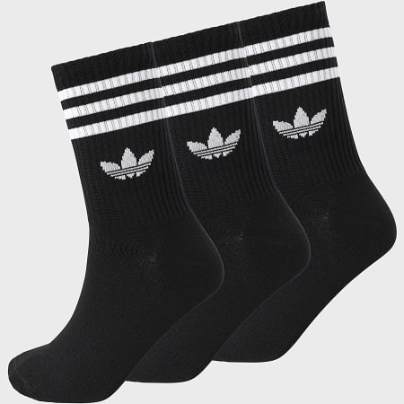 Adidas Originals - 3 paar 3 Stripes Crew Sokken JV7402 Zwart