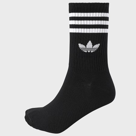 Adidas Originals - 3 paar 3 Stripes Crew Sokken JV7402 Zwart