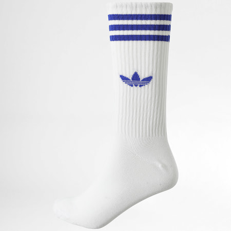 Adidas Originals - Lot De 3 Paires De Chaussettes 3 Stripes High Crew JV7419 Blanc