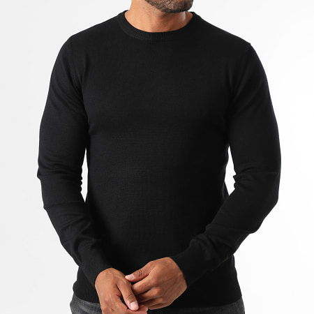 LBO - Lot De 2 Pulls Col Rond 2100 Noir Gris