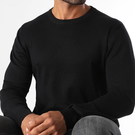 LBO - Lot De 2 Pulls Col Rond 2100 Noir Gris