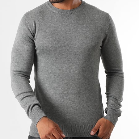 LBO - Lot De 2 Pulls Col Rond 2100 Noir Gris