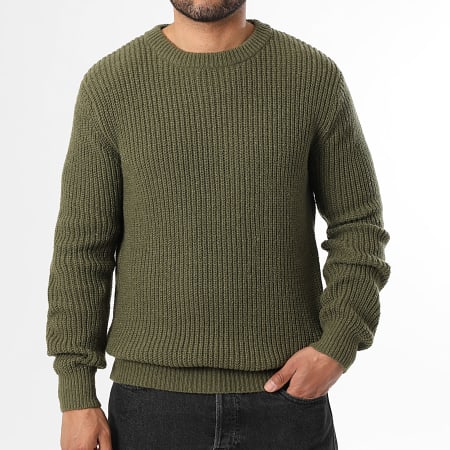 LBO - Suéter Cuello Redondo Grandes Puntos 2011 Verde Oliva