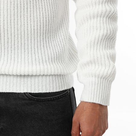 LBO - Suéter Con Capucha Grandes Puntos 2022 Blanco