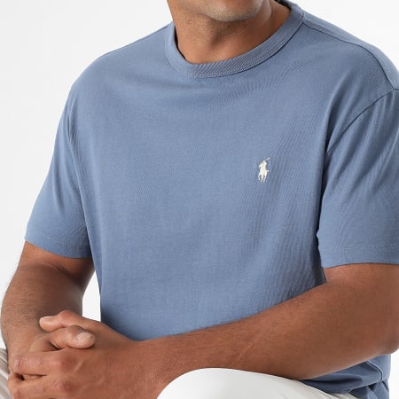 Polo Ralph Lauren - Tee Shirt Classic Fit Original Player Bleu