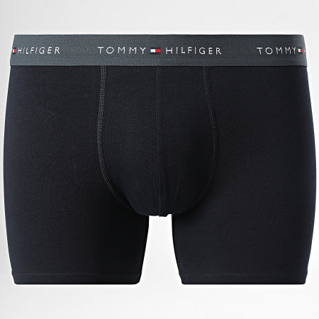 Tommy Hilfiger - Lot De 3 Boxers 2765 Bleu Marine Rouge Gris Anthracite