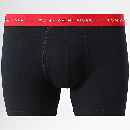Tommy Hilfiger - Lot De 3 Boxers 2765 Bleu Marine Rouge Gris Anthracite