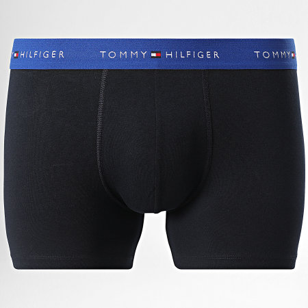 Tommy Hilfiger - Lot De 3 Boxers 2765 Bleu Marine Vert Kaki Noir Bleu Roi