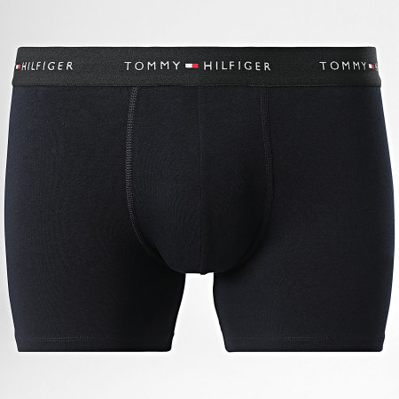 Tommy Hilfiger - Lot De 3 Boxers 2765 Bleu Marine Vert Kaki Noir Bleu Roi