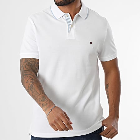 Tommy Hilfiger - Polo Manches Courtes Seas Placket Intrest 9542 Blanc