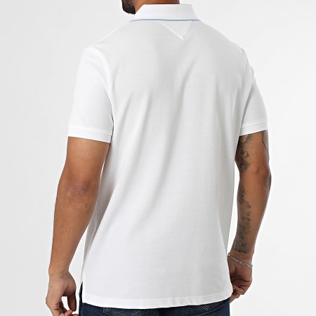 Tommy Hilfiger - Polo Manches Courtes Seas Placket Intrest 9542 Blanc