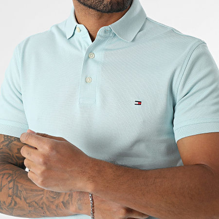 Tommy Hilfiger - Polo Manches Courtes Slim 1985 7771 Bleu Clair