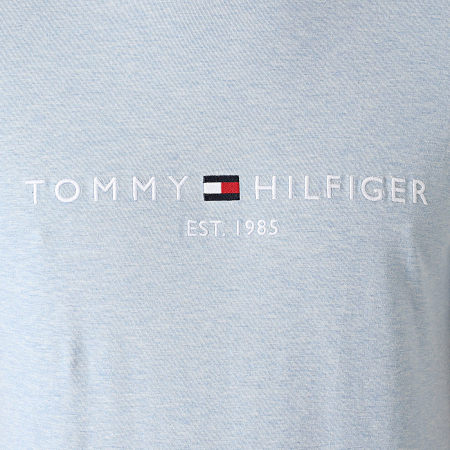Tommy Hilfiger - Tee Shirt Slim Logo 1797 Bleu Clair Chiné