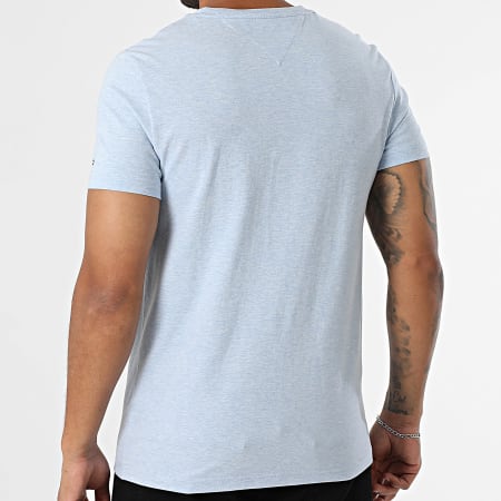 Tommy Hilfiger - Tee Shirt Slim Logo 1797 Bleu Clair Chiné