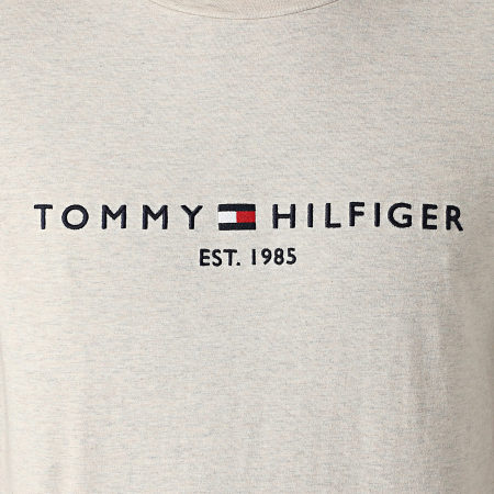 Tommy Hilfiger - Tee Shirt Slim Logo 1797 Beige Chiné