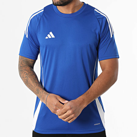 Adidas Sportswear - Tee Shirt A Bandes Tiro24 Jersey IS1014 Bleu Roi