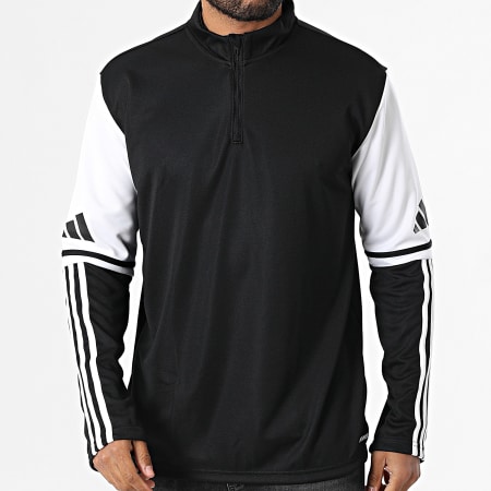 Adidas Sportswear - Sweat Col Zippé A Bandes SQ25 JE2767 Noir