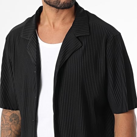 Uniplay - Ensemble Chemise Manches Courtes Et Pantalon Texturé 158 Noir
