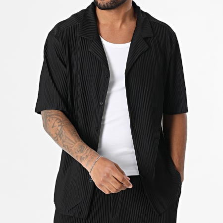 Uniplay - Ensemble Chemise Manches Courtes Et Pantalon Texturé 158 Noir