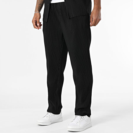 Uniplay - Ensemble Chemise Manches Courtes Et Pantalon Texturé 158 Noir