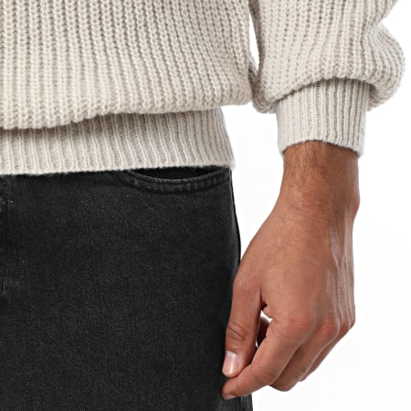 LBO - Suéter Cuello Redondo Grandes Puntos 2008 Gris Claro