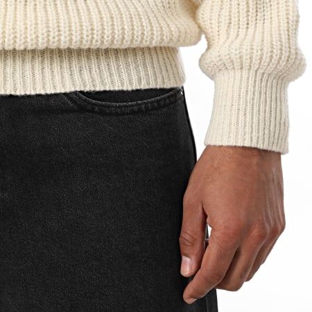 LBO - Suéter Cuello Redondo Grandes Puntos 2009 Beige Claro