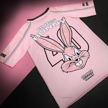 Looney Tunes - Maillot Collector Jersey Flames Bugs Bunny Rosa