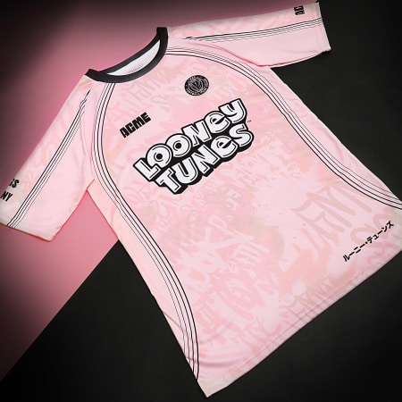 Looney Tunes - Maillot Collector Jersey Flames Bugs Bunny Rosa