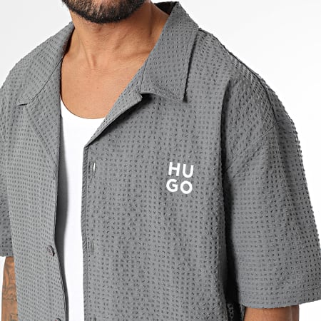HUGO - Chemise Manches Courtes Chaffle 50540111 Gris