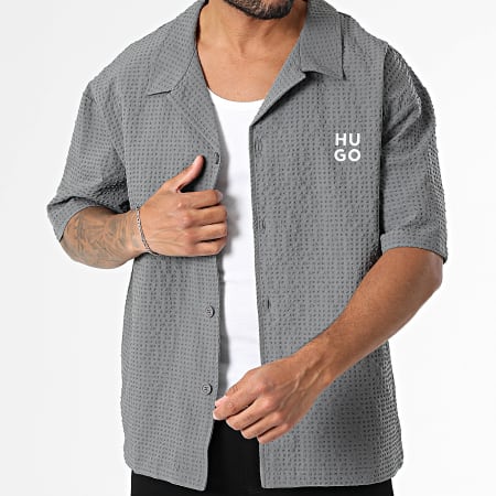 HUGO - Chemise Manches Courtes Chaffle 50540111 Gris