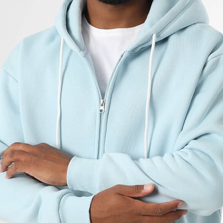 LBO - Ensemble Sweat Zippé Capuche Et Pantalon Jogging 3879 Bleu Clair