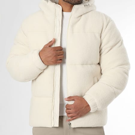 LBO Puffer Jacket Sherpa Fleece Hooded 1812 Light Beige Ryses