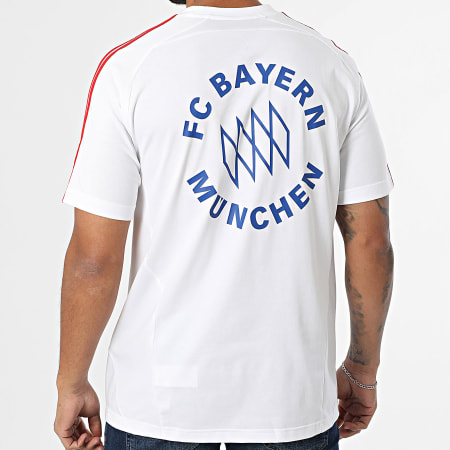 Adidas Sportswear - FC Bayern JF0587 White T-Shirt With Stripes