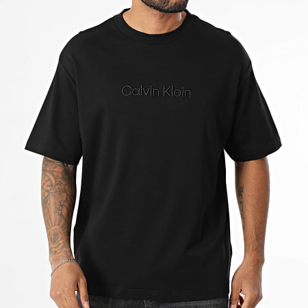 Tee Shirt Oversize Large Red Fashion Logo 206G Black