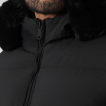 LBO - Doudoune Capuche Fourrure 1969 Noir