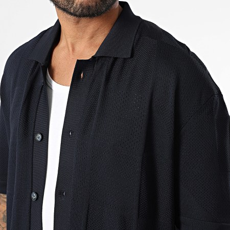 Mackten - Chemise Manches Courtes Maille 238 Bleu Marine