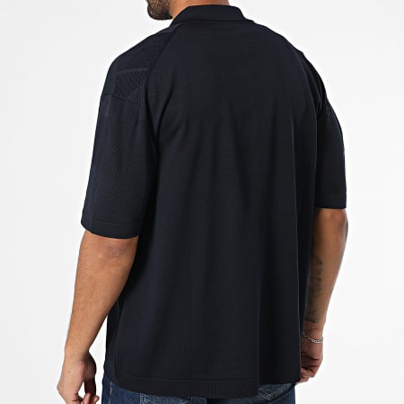 Mackten - Chemise Manches Courtes Maille 238 Bleu Marine